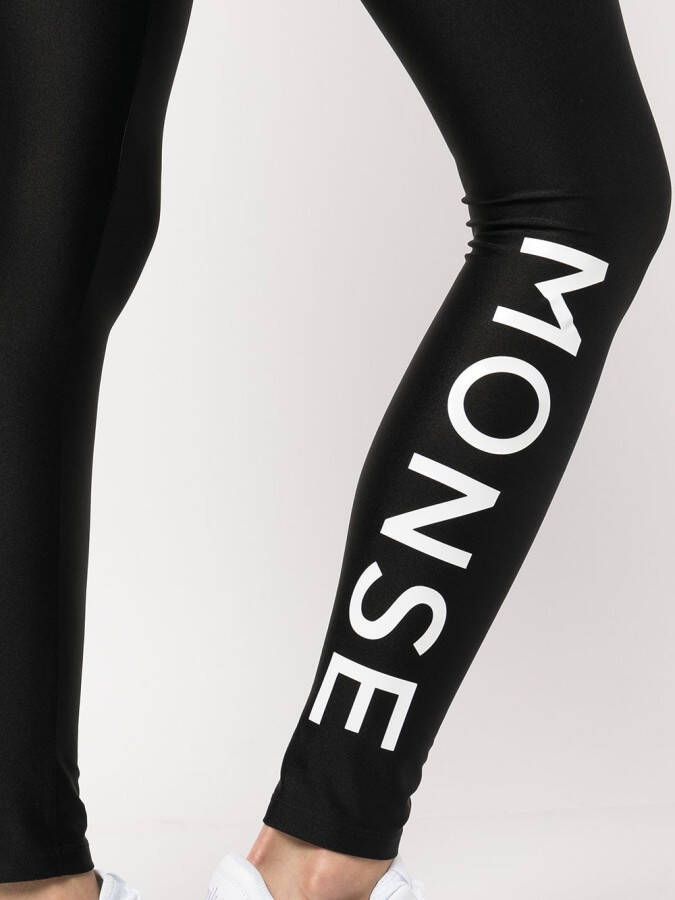 Monse Legging met logoprint Zwart