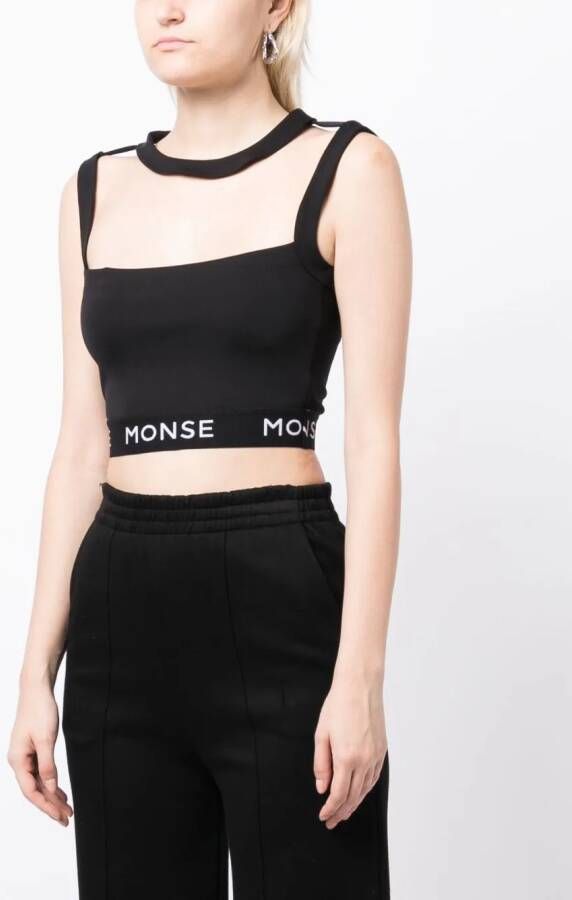 Monse Top met logoprint Zwart
