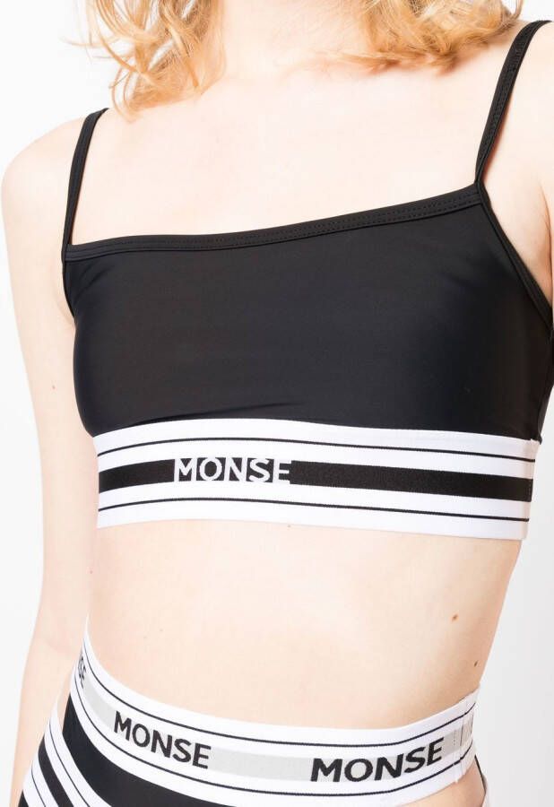 Monse Sport-bh met logo taille Zwart