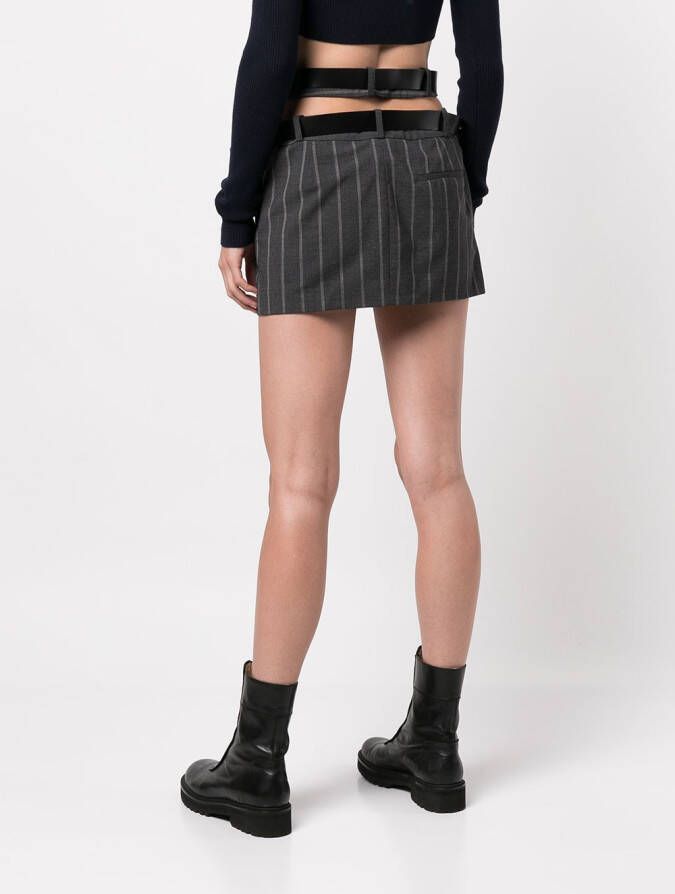 Monse Mini-rok met krijtstreep Grijs