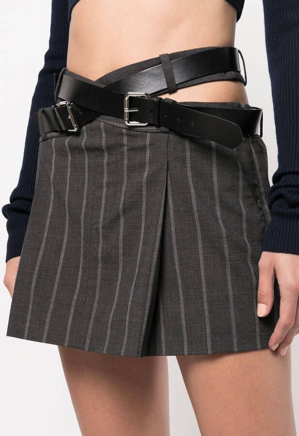 Monse Mini-rok met krijtstreep Grijs
