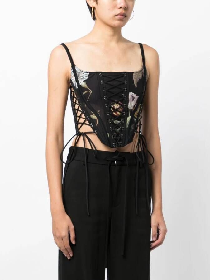 Monse Veterlaarzen met print Zwart