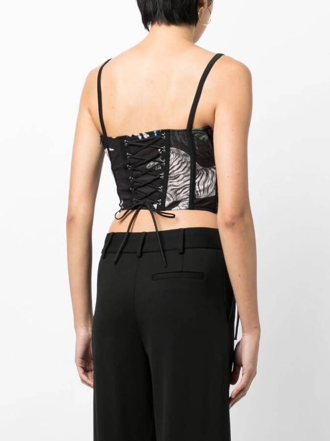 Monse Veterlaarzen met print Zwart