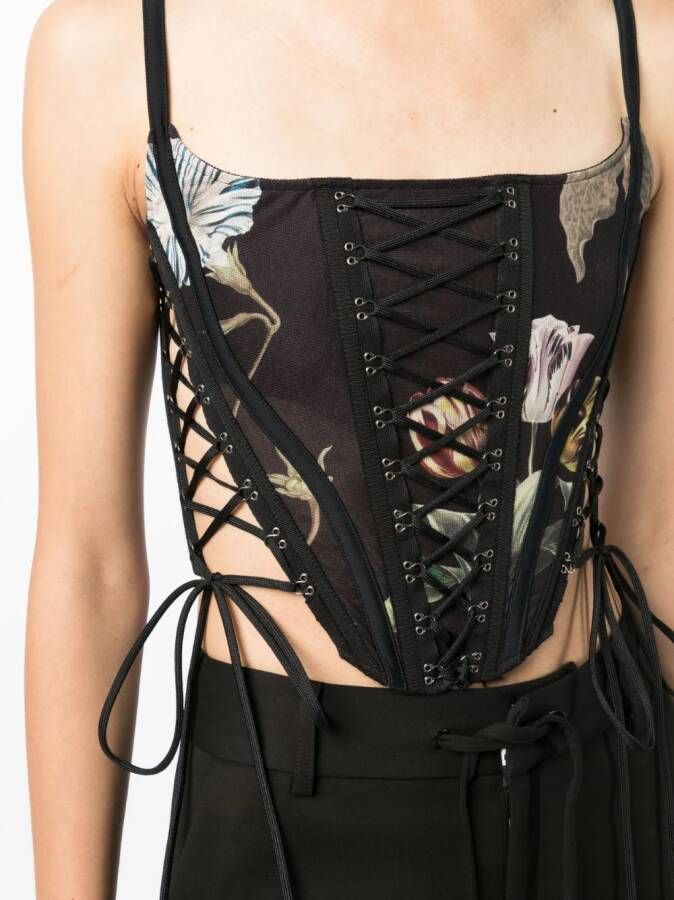 Monse Veterlaarzen met print Zwart