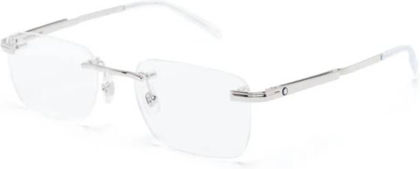 Montblanc Bril met rechthoekig montuur Zilver