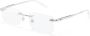 Montblanc Bril met rechthoekig montuur Zilver - Thumbnail 1