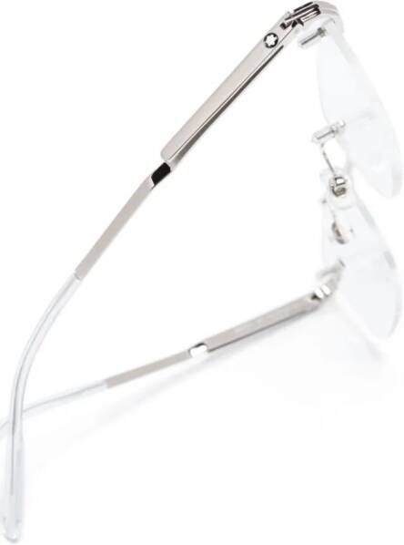 Montblanc Bril met rechthoekig montuur Zilver