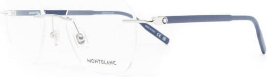 Montblanc Bril met rond montuur Blauw