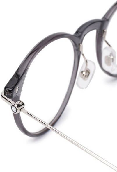 Montblanc Bril met rond montuur Grijs
