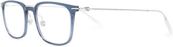 Montblanc Bril met vierkant montuur Blauw