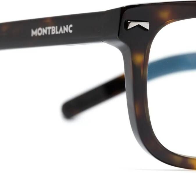 Montblanc Bril met vierkant montuur Bruin