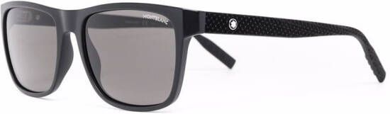 Montblanc MB0209S zonnebril met vierkant montuur Zwart