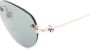 Montblanc Zonnebril met rond montuur Goud - Thumbnail 3