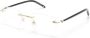 Montblanc Bril met vierkant montuur Zwart - Thumbnail 2