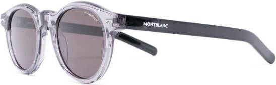 Montblanc Zonnebril met rond montuur Zwart