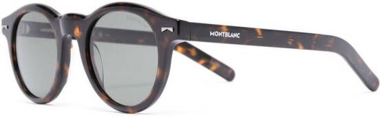 Montblanc Zonnebril met rond montuur Bruin