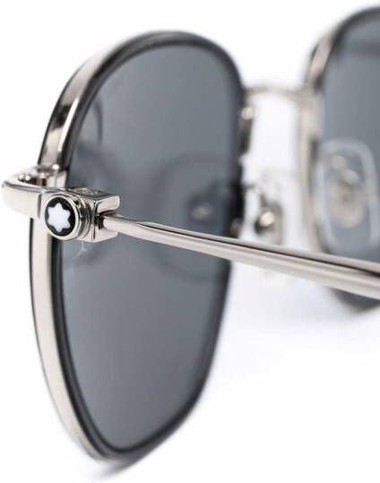 Montblanc Zonnebril met ovaal montuur Zwart