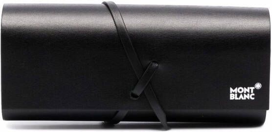 Montblanc Zonnebril met ovaal montuur Zwart