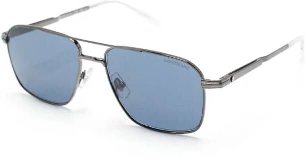 Montblanc Zonnebril met vierkant montuur Zilver