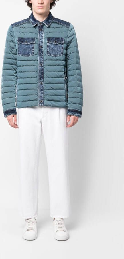 Moorer Gewatteerd jack Blauw