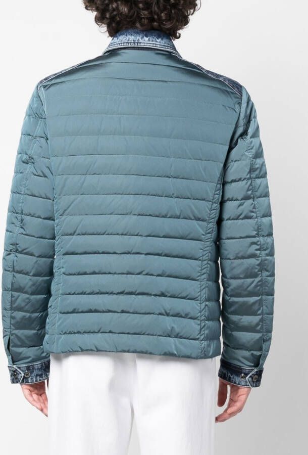 Moorer Gewatteerd jack Blauw