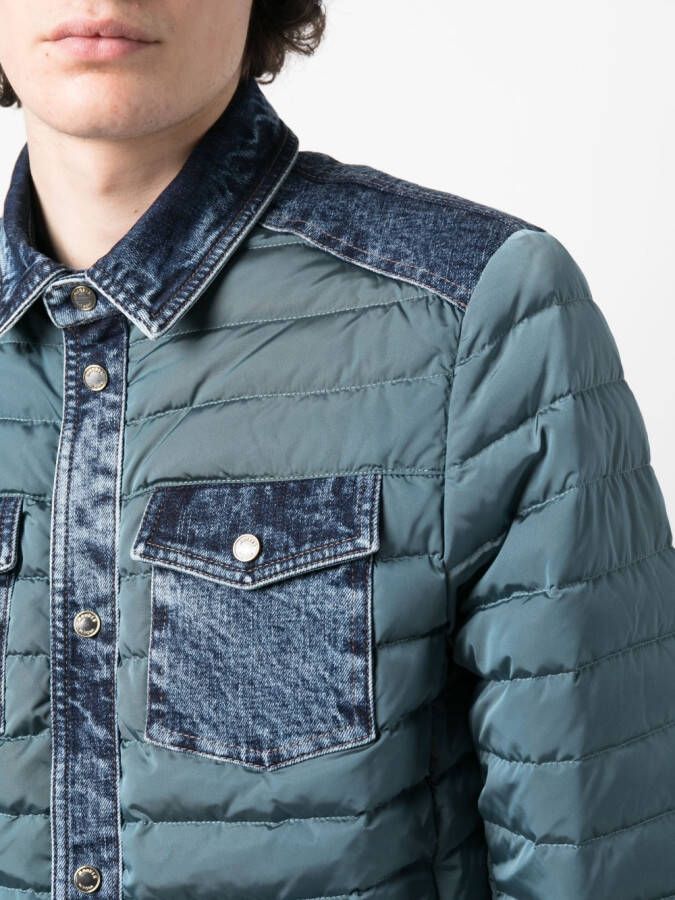 Moorer Gewatteerd jack Blauw