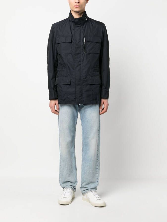 Moorer Legerjas met afneembare capuchon Blauw