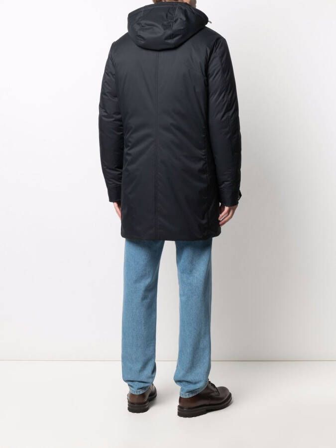 Moorer Donsjack met capuchon Blauw