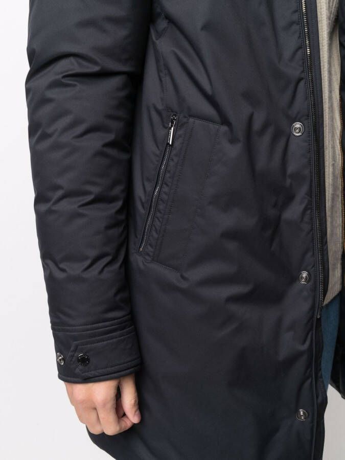 Moorer Donsjack met capuchon Blauw