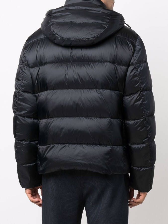 Moorer Donsjack met veren Blauw