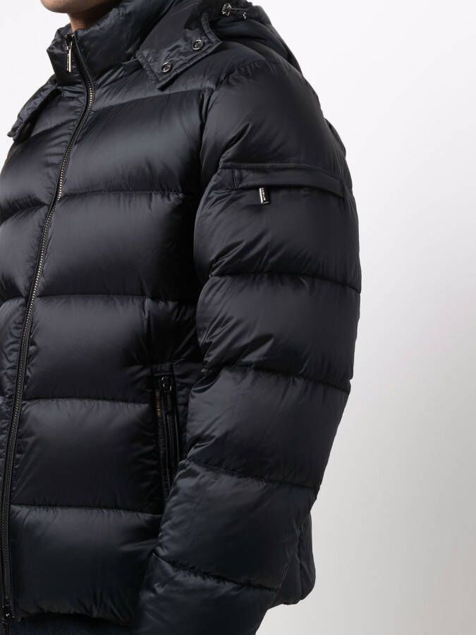 Moorer Donsjack met veren Blauw