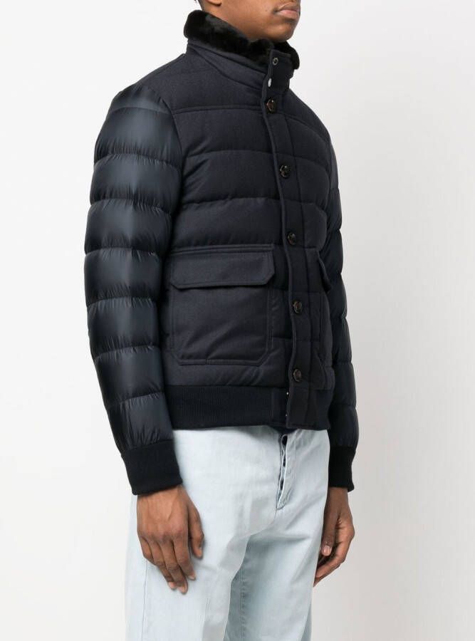 Moorer Gewatteerd donsjack Blauw