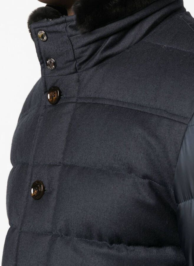 Moorer Gewatteerd donsjack Blauw