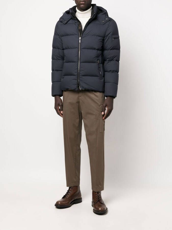 Moorer Gewatteerd jack Blauw