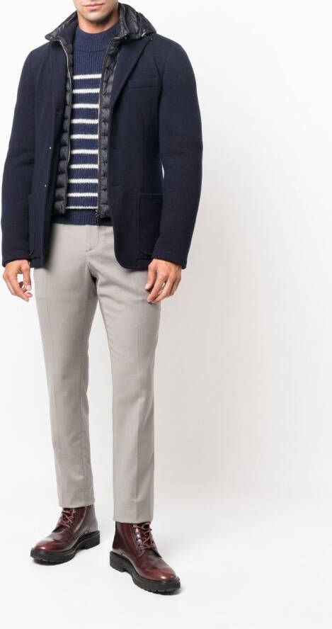 Moorer Gewatteerd jack Blauw