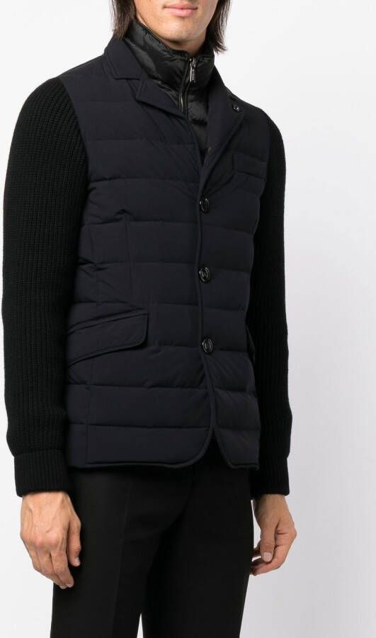 Moorer Gewatteerd jack Blauw