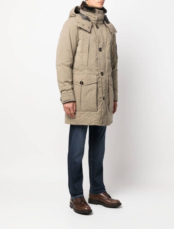Moorer Gewatteerde duffeljas Beige