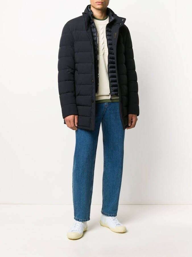 Moorer Calegari gewatteerd jack Blauw