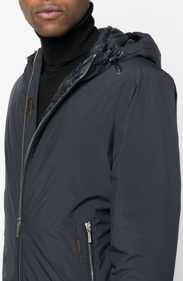 Moorer Jack met capuchon Blauw