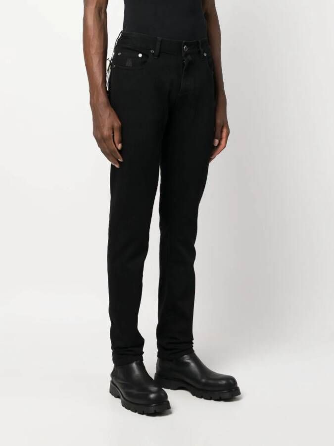 Moorer Jeans met toelopende pijpen Zwart