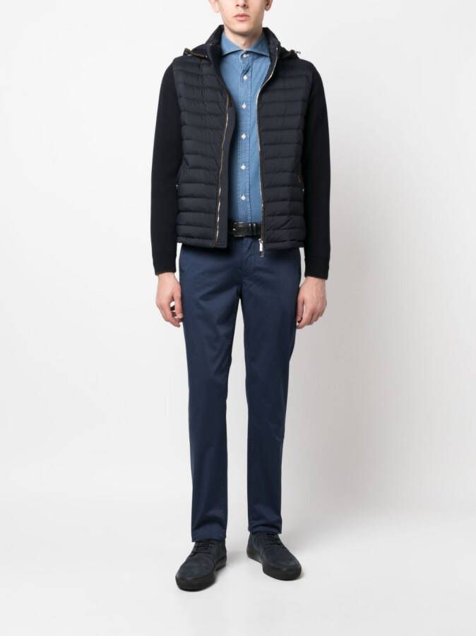 Moorer Katoenen overhemd Blauw