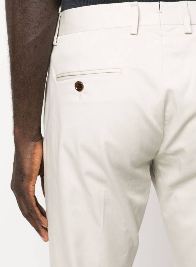 Moorer Mid waist pantalon Beige