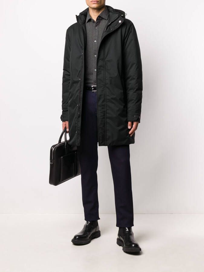 Moorer Parka met capuchon Zwart