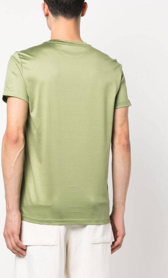 Moorer T-shirt met ronde hals Groen
