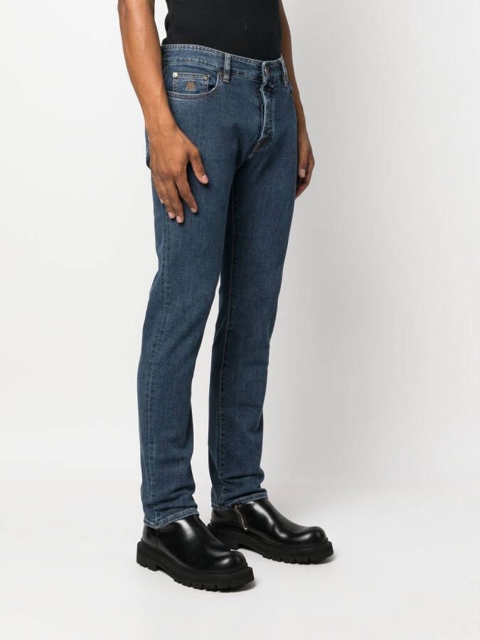 Moorer Slim-fit jeans Blauw