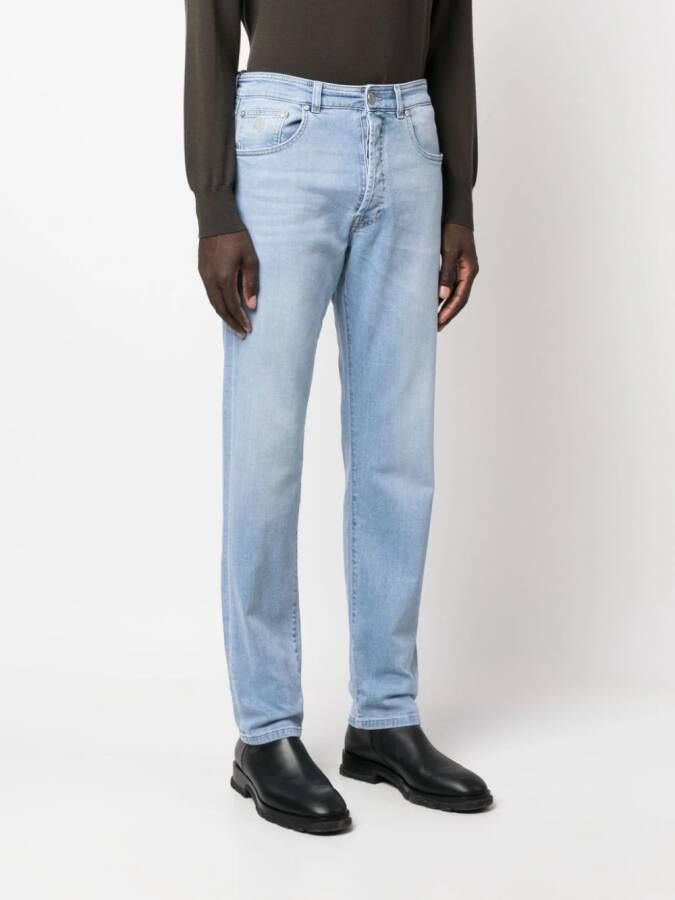 Moorer Straight jeans Blauw