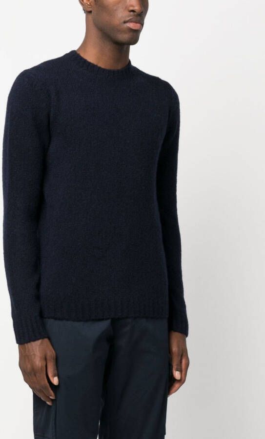 Moorer Sweater met ronde hals Blauw