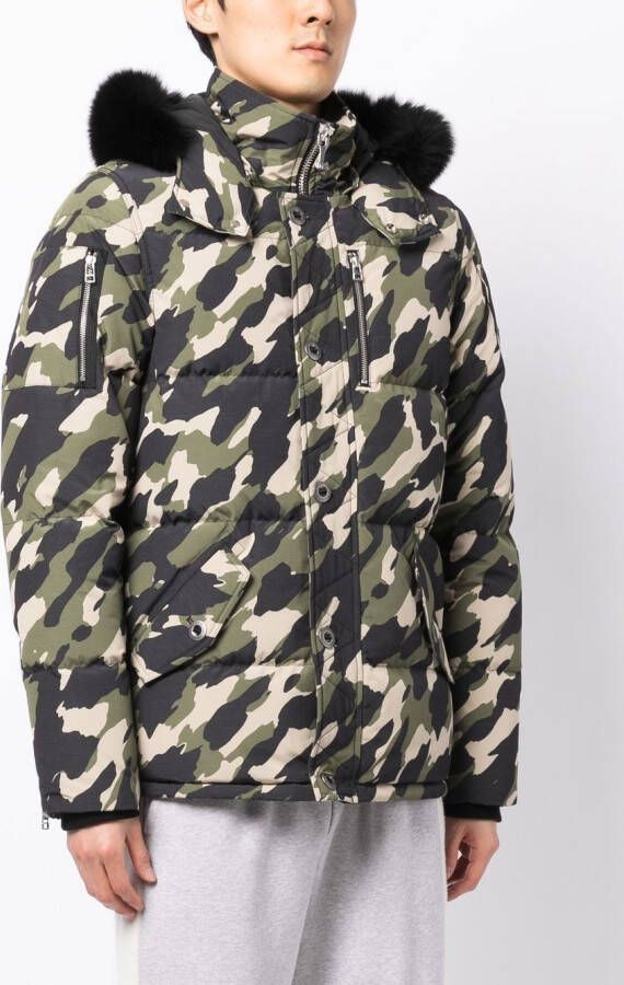 Moose Knuckles Jas met camouflageprint Groen