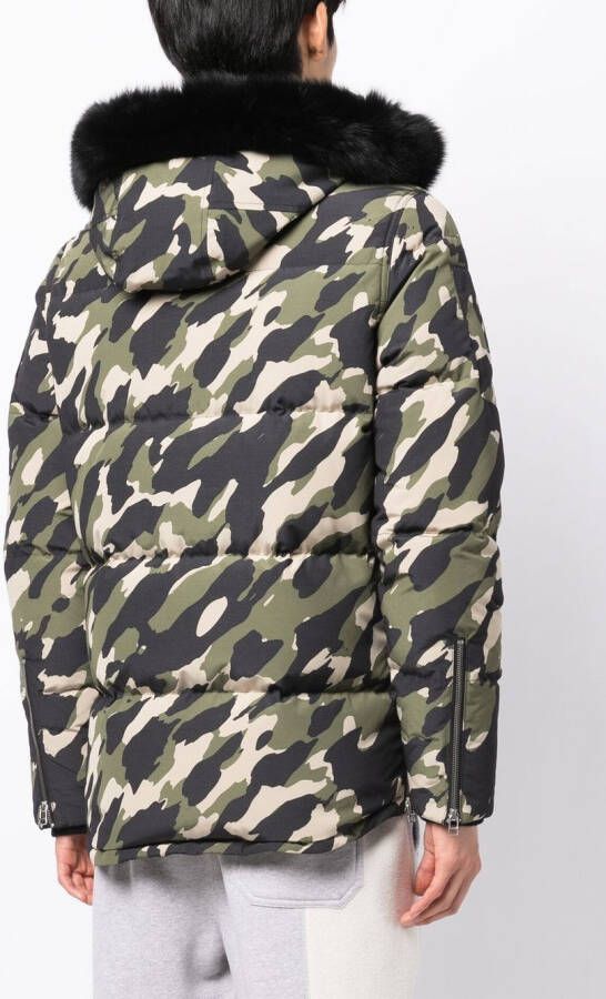 Moose Knuckles Jas met camouflageprint Groen