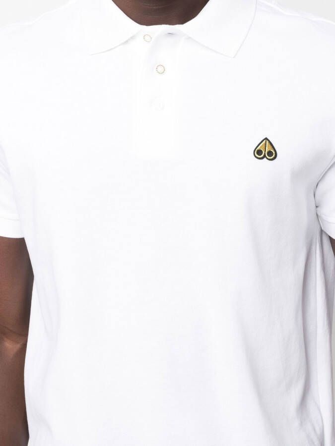 Moose Knuckles Poloshirt met geborduurd logo Wit